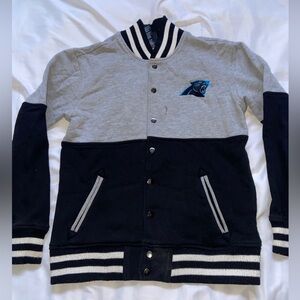 Carolina Panthers NFL Team Apparel Youth Boy's Size Medium (10/12) Black/Gray